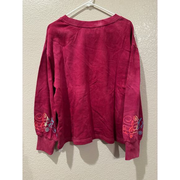 NWT Disney Parks Coco Rainbow Day of the Dead Skull n Music Pink sweatshirt M 1X - Picture 5 of 5